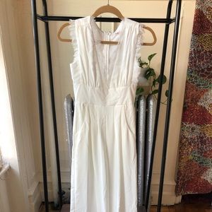 NEW White Jump Suit with Lace